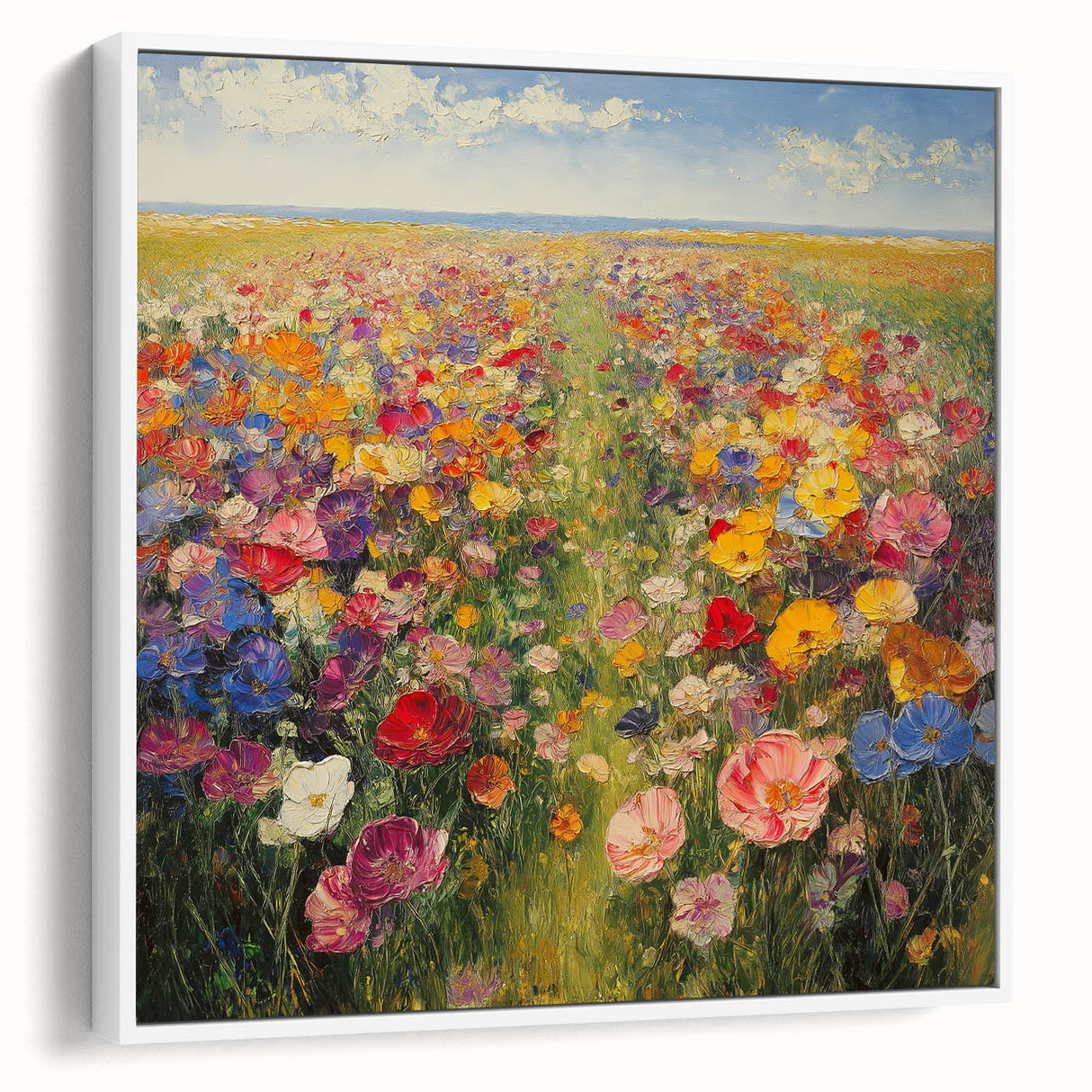 Vibrant Wildflower Meadow – Colorful Nature Art Print