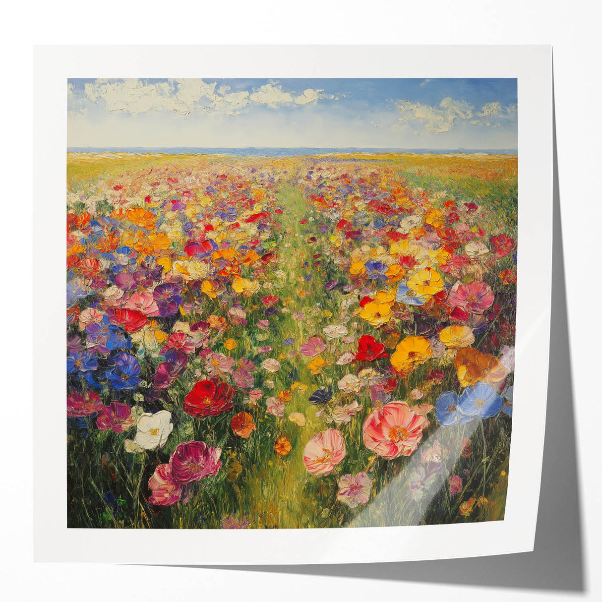 Vibrant Wildflower Meadow – Colorful Nature Art Print