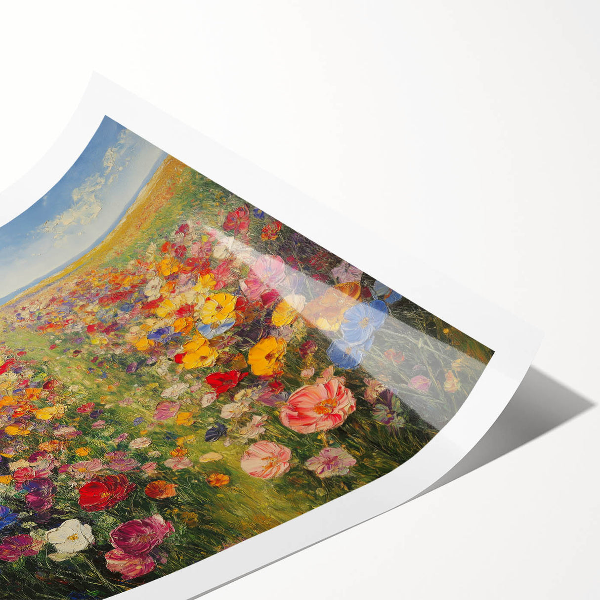 Vibrant Wildflower Meadow – Colorful Nature Art Print