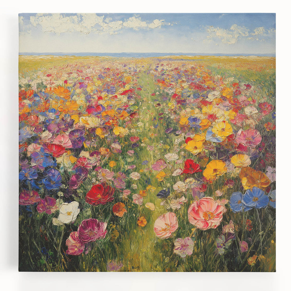 Vibrant Wildflower Meadow – Colorful Nature Art Print