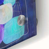 Minimalist Wall Décor - Teal & Purple Geometric Abstract Print