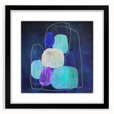 Minimalist Wall Décor - Teal & Purple Geometric Abstract Print