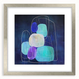 Minimalist Wall Décor - Teal & Purple Geometric Abstract Print