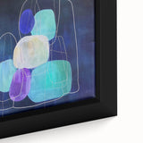 Minimalist Wall Décor - Teal & Purple Geometric Abstract Print