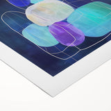 Minimalist Wall Décor - Teal & Purple Geometric Abstract Print