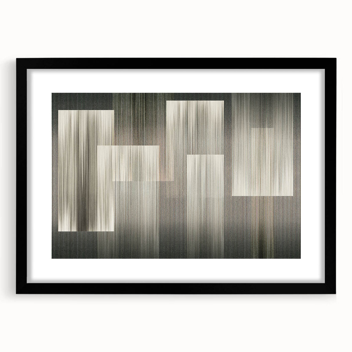Linear Rhythm Blocks – Neutral Abstract Wall Art in Earth Tones