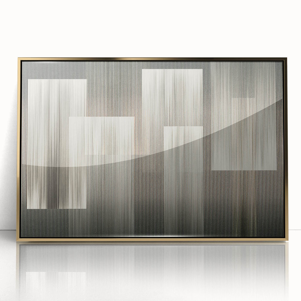 Linear Rhythm Blocks – Neutral Abstract Wall Art in Earth Tones