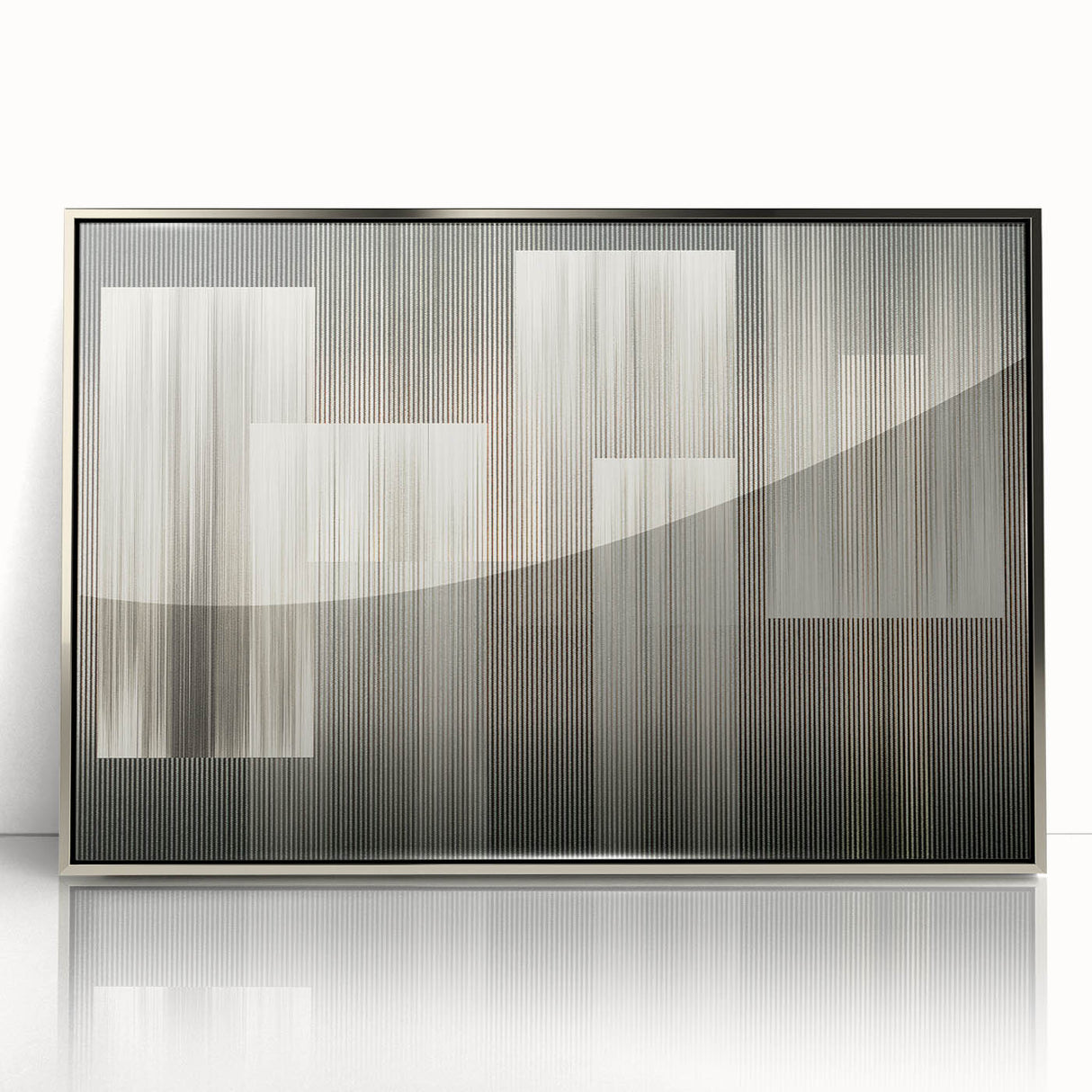 Linear Rhythm Blocks – Neutral Abstract Wall Art in Earth Tones