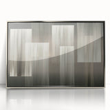Linear Rhythm Blocks – Neutral Abstract Wall Art in Earth Tones