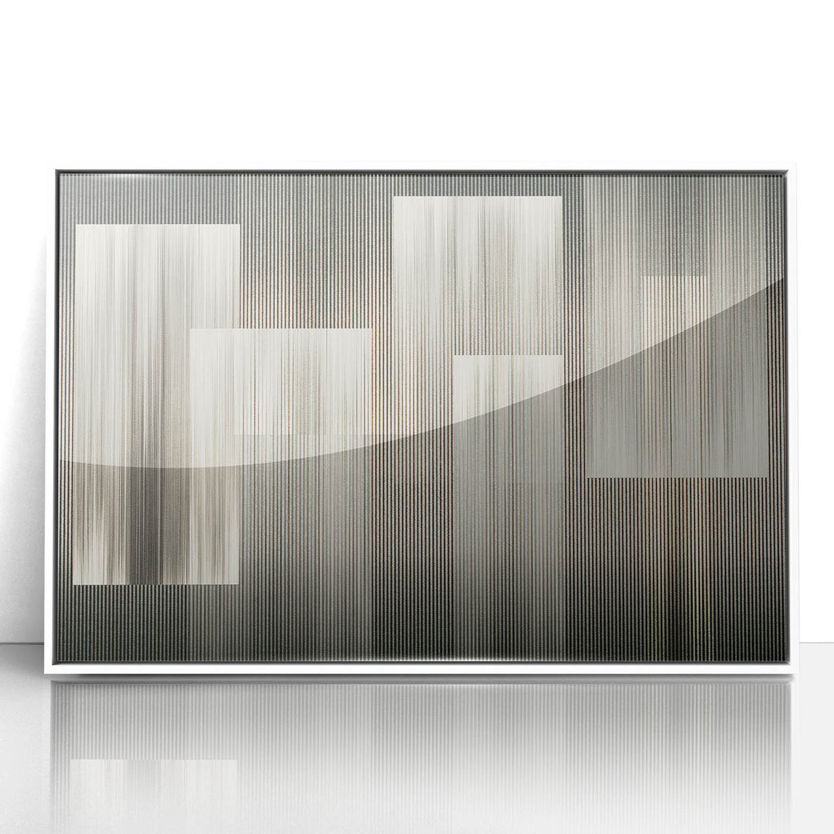 Linear Rhythm Blocks – Neutral Abstract Wall Art in Earth Tones