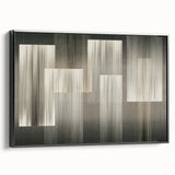 Linear Rhythm Blocks – Neutral Abstract Wall Art in Earth Tones