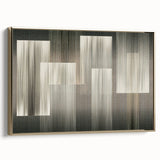 Linear Rhythm Blocks – Neutral Abstract Wall Art in Earth Tones