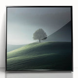 Misty Hilltop Tree - Fine Art Photography Framed Prints