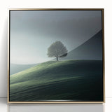 Misty Hilltop Tree - Fine Art Photography Framed Prints