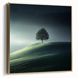 Misty Hilltop Tree - Fine Art Photography Framed Prints