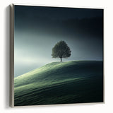 Misty Hilltop Tree - Fine Art Photography Framed Prints