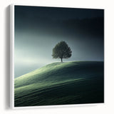 Misty Hilltop Tree - Fine Art Photography Framed Prints