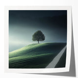 Misty Hilltop Tree - Fine Art Photography Framed Prints