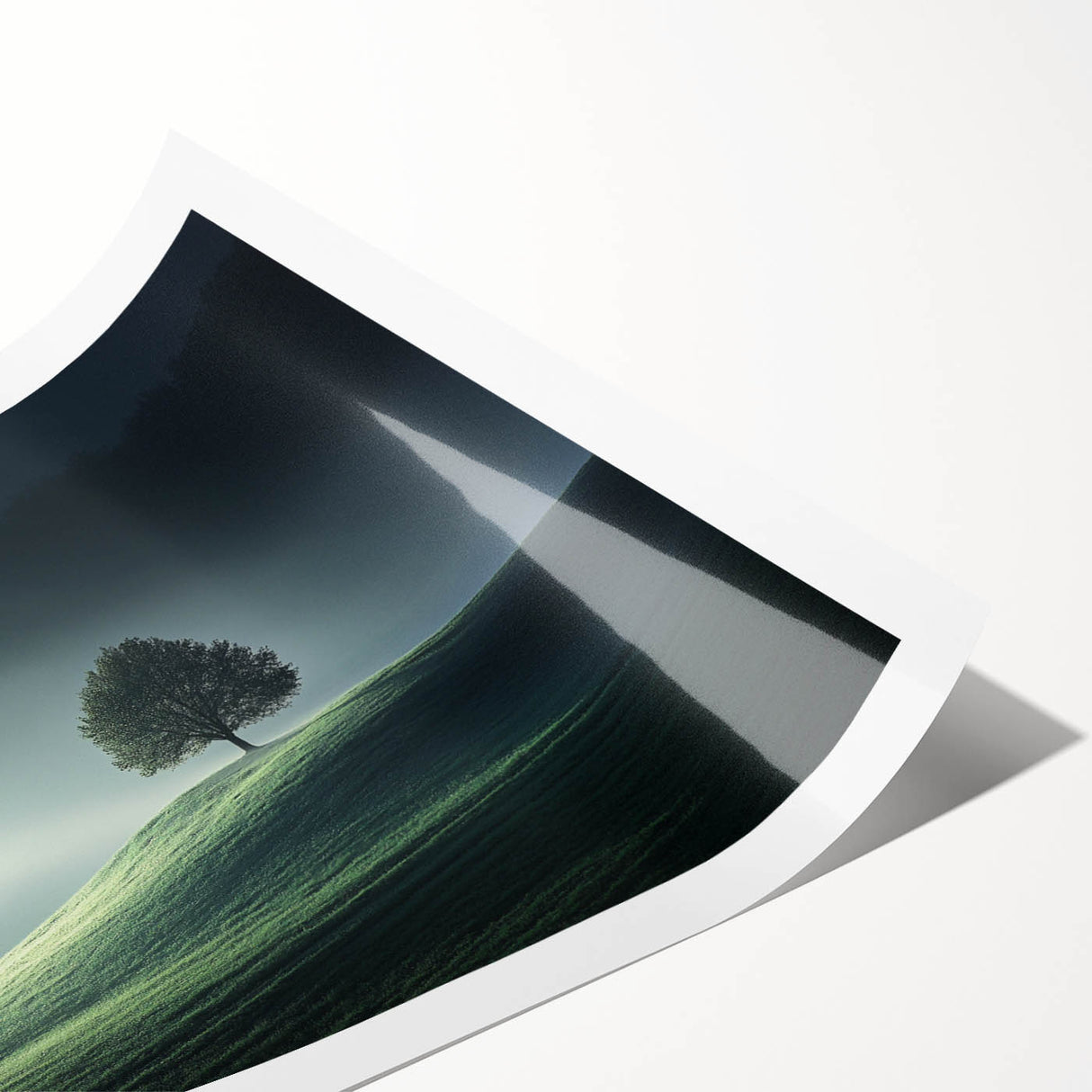 Misty Hilltop Tree - Fine Art Photography Framed Prints