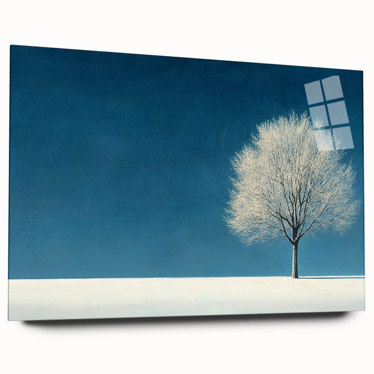 Minimalist Winter Tree – Tranquil Snowy Landscape Art Print
