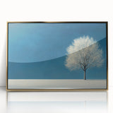 Minimalist Winter Tree – Tranquil Snowy Landscape Art Print