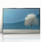 Minimalist Winter Tree – Tranquil Snowy Landscape Art Print