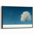 Minimalist Winter Tree – Tranquil Snowy Landscape Art Print