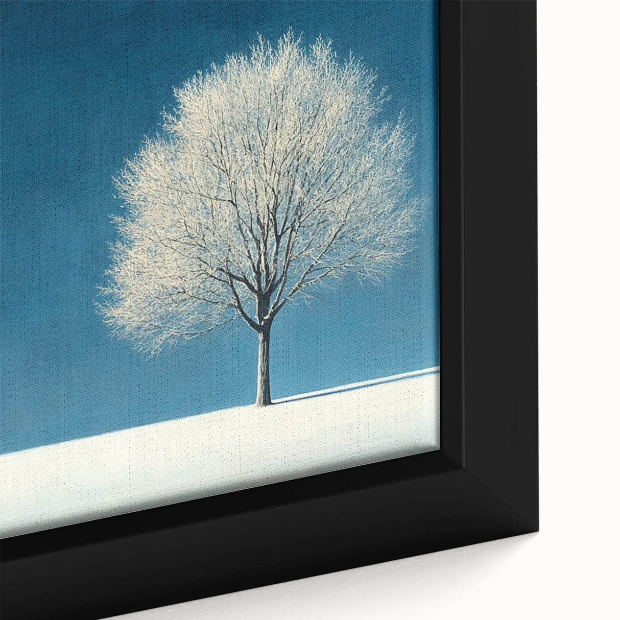 Minimalist Winter Tree – Tranquil Snowy Landscape Art Print