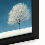 Minimalist Winter Tree – Tranquil Snowy Landscape Art Print