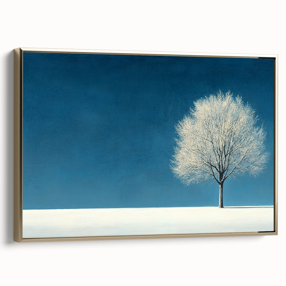Minimalist Winter Tree – Tranquil Snowy Landscape Art Print