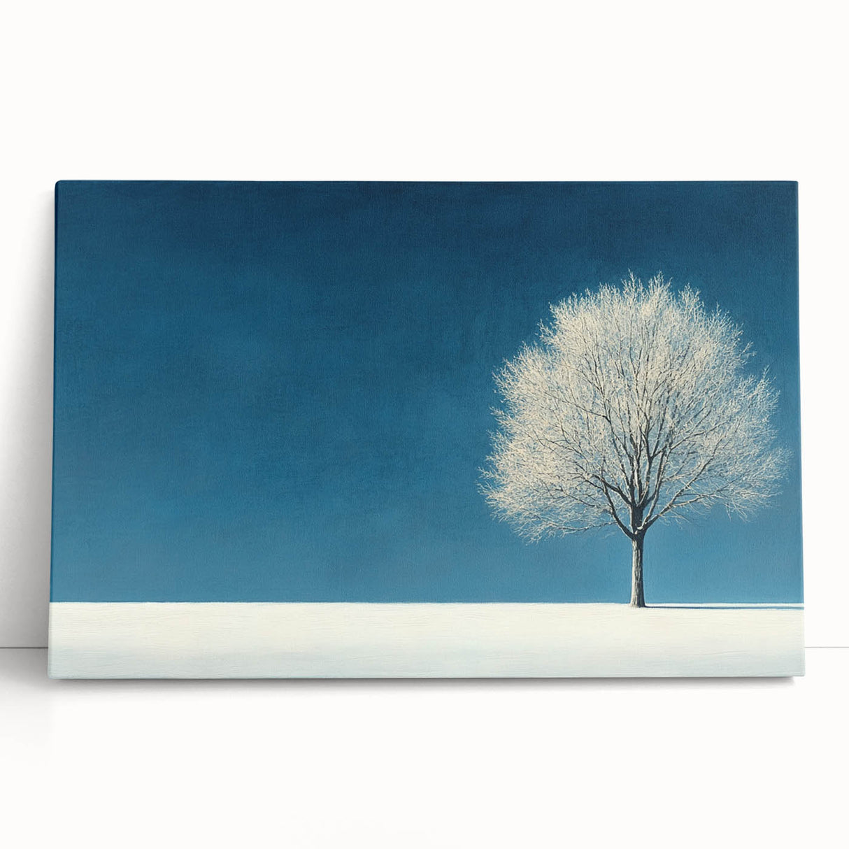 Minimalist Winter Tree – Tranquil Snowy Landscape Art Print