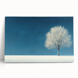 Minimalist Winter Tree – Tranquil Snowy Landscape Art Print