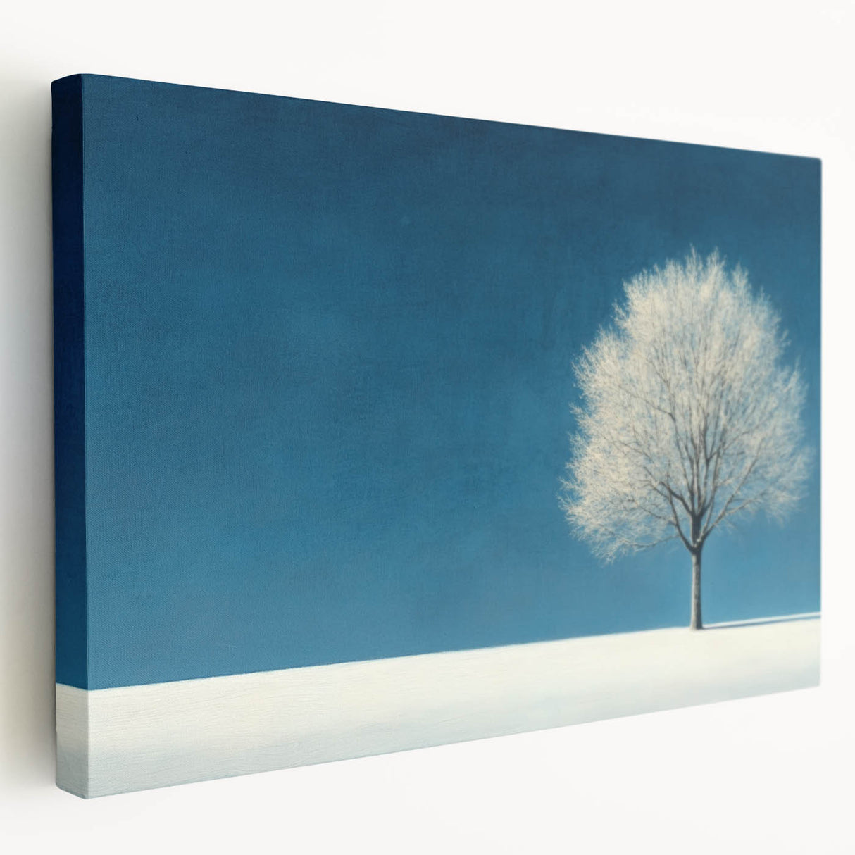 Minimalist Winter Tree – Tranquil Snowy Landscape Art Print