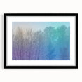 Abstract Minimalist Landscape Paintings – Lavender Misty Forest
