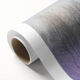 Abstract Minimalist Landscape Paintings – Lavender Misty Forest