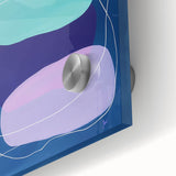 Large Modern Art Pieces - Teal & Purple Geometric Wall Art