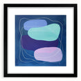 Large Modern Art Pieces - Teal & Purple Geometric Wall Art