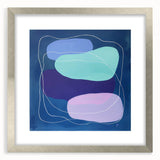 Large Modern Art Pieces - Teal & Purple Geometric Wall Art