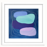 Large Modern Art Pieces - Teal & Purple Geometric Wall Art