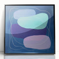 Large Modern Art Pieces - Teal & Purple Geometric Wall Art