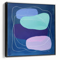Large Modern Art Pieces - Teal & Purple Geometric Wall Art