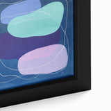 Large Modern Art Pieces - Teal & Purple Geometric Wall Art