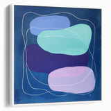 Large Modern Art Pieces - Teal & Purple Geometric Wall Art