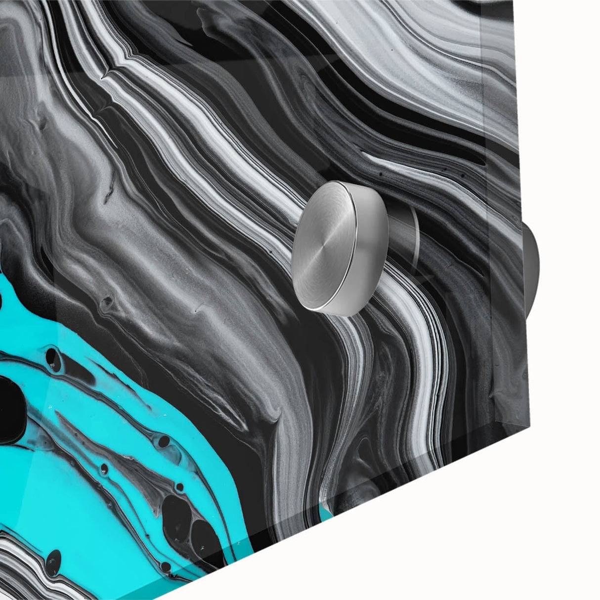 Modern Fluid Art Prints - Fluid Abstract Wall Art in Monochrome Style