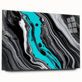 Modern Fluid Art Prints - Fluid Abstract Wall Art in Monochrome Style