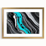 Modern Fluid Art Prints - Fluid Abstract Wall Art in Monochrome Style