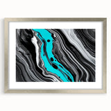 Modern Fluid Art Prints - Fluid Abstract Wall Art in Monochrome Style
