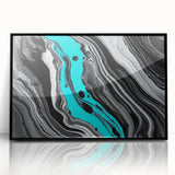 Modern Fluid Art Prints - Fluid Abstract Wall Art in Monochrome Style