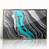 Modern Fluid Art Prints - Fluid Abstract Wall Art in Monochrome Style