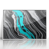 Modern Fluid Art Prints - Fluid Abstract Wall Art in Monochrome Style